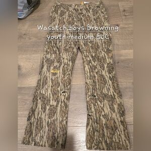 Browning Kids Camo Pants in Brown and Beige